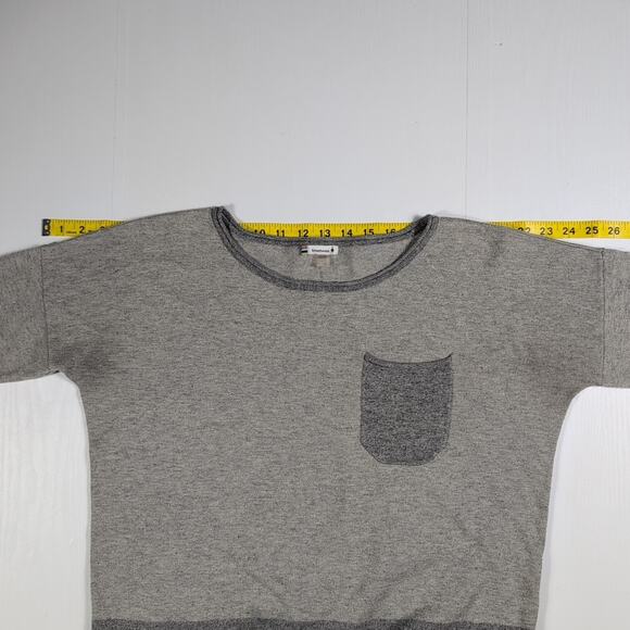 Smartwool Akamina Crew Neck Sweater Women’s M Gray Pocket Stripe Merino Wool - Picture 6 of 15